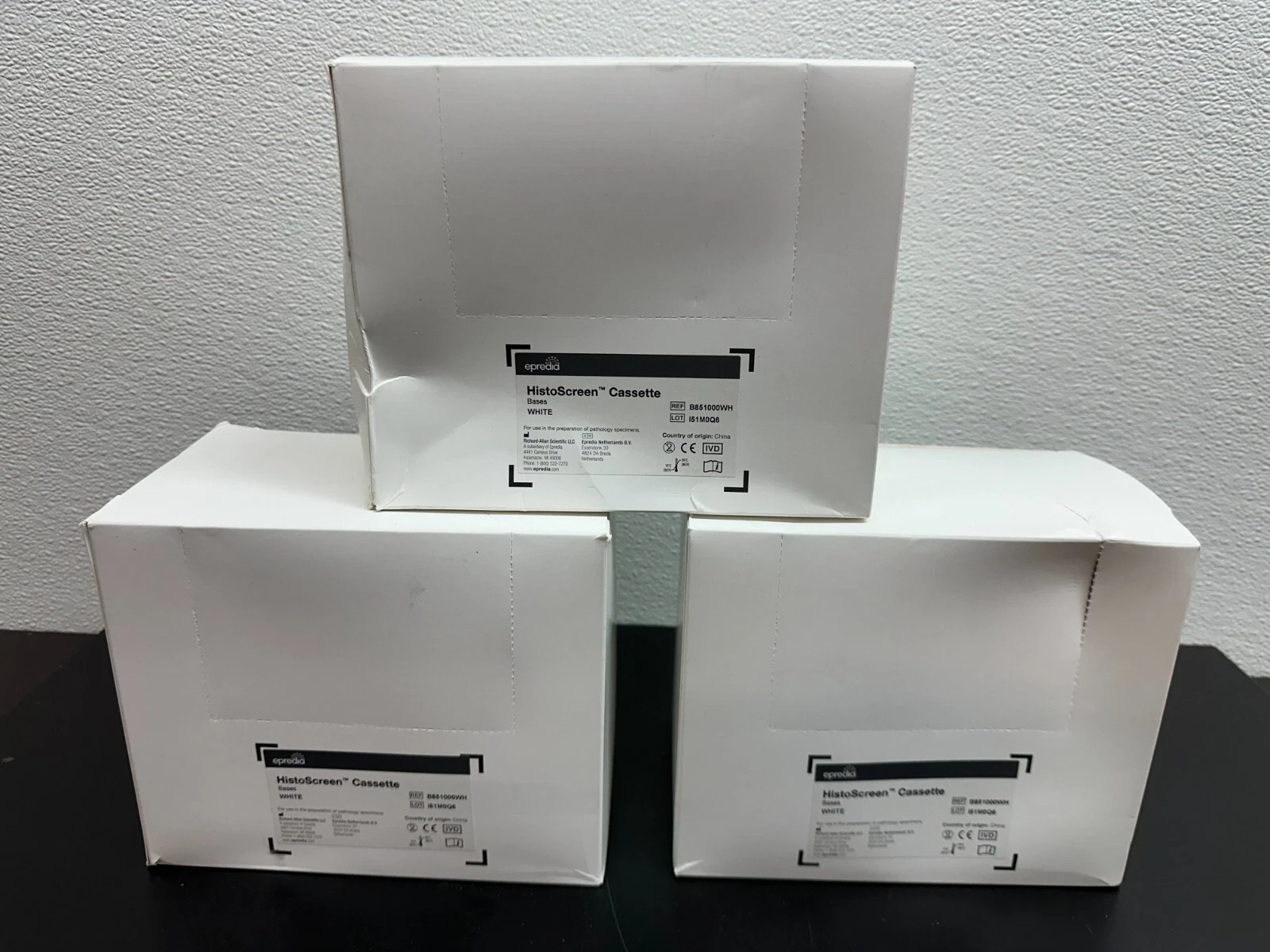 Epredia REF B851000WH HistoScreen White Cassette Lot of 3 Packs