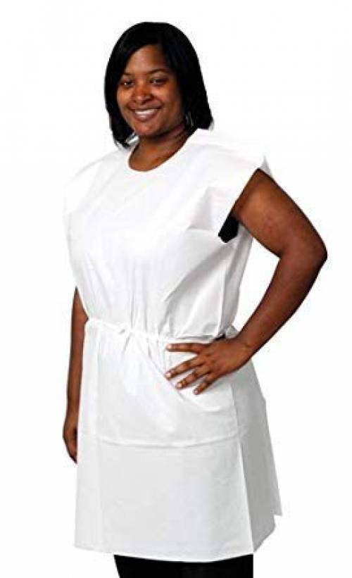 *50-Piece* Pro Advantage White Exam Gowns 30″ x 42″ Tissue/Poly/Tissue P750023