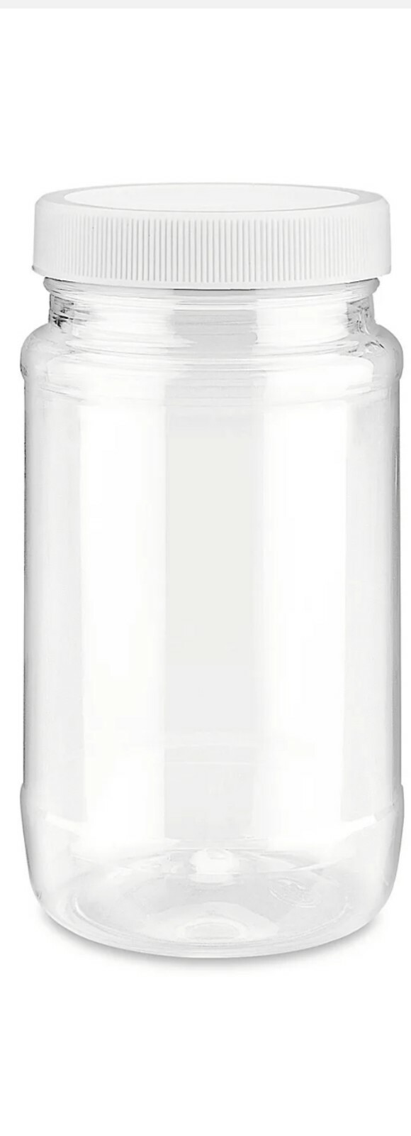 ULINE Round Wide-Mouth Jars Clear S-19464 8OZ 36/Carton