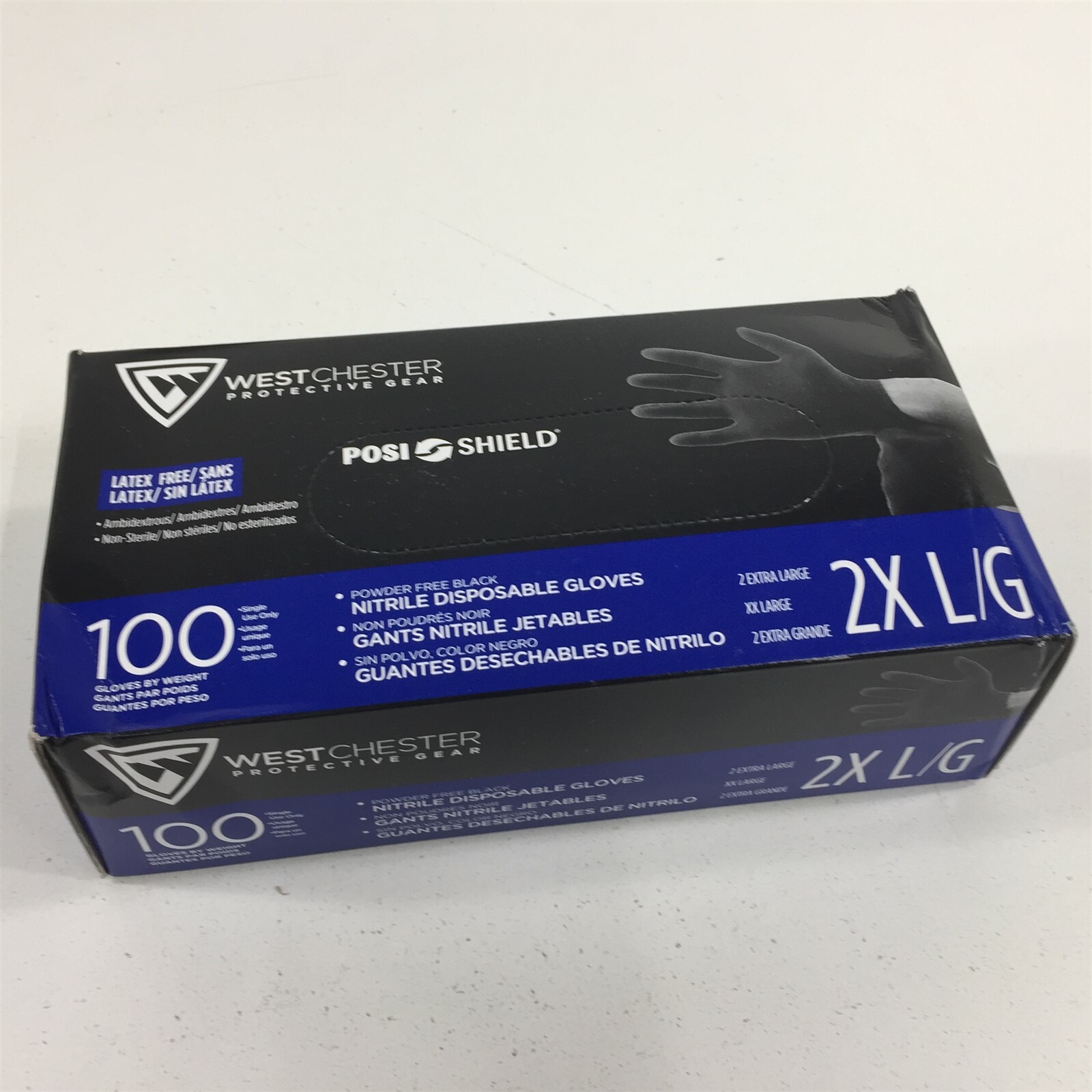 Westchester 2920 Nitrile Disposable Gloves Black 2XL/XL- 5 Mil- Box of 100