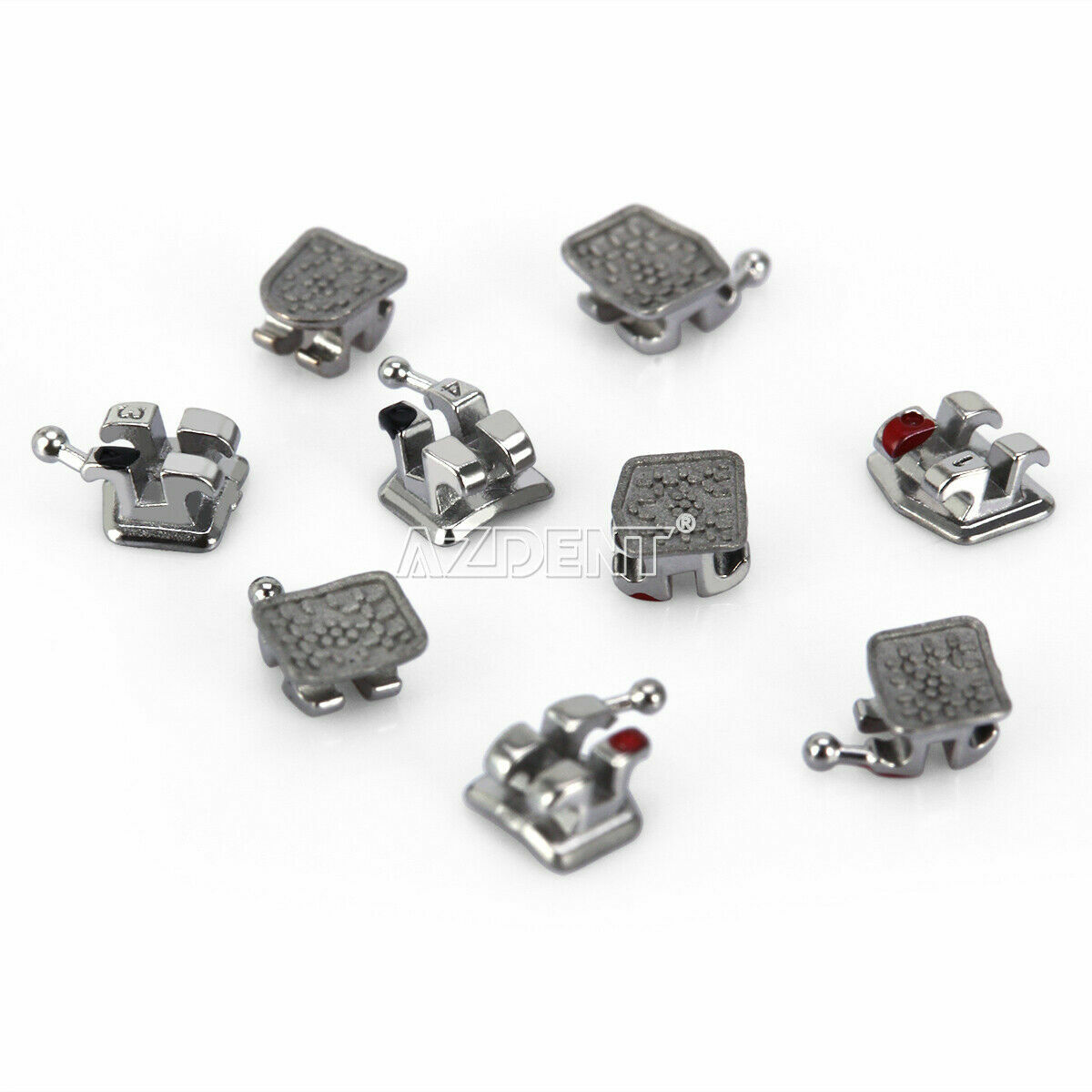 AZDENT Orthodontic Bracket Dental MIM Monoblock Braces Mini Roth.022 345 Hooks