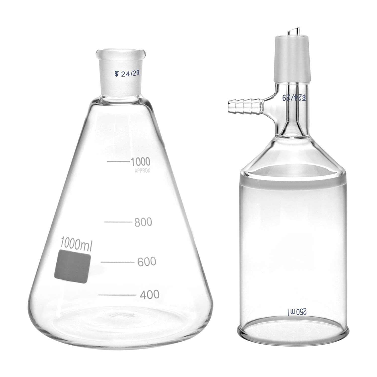 Buchner Funnel Filtering Kit – Borosilicate Glass, 250ml Funnel & 1000ml Filt…