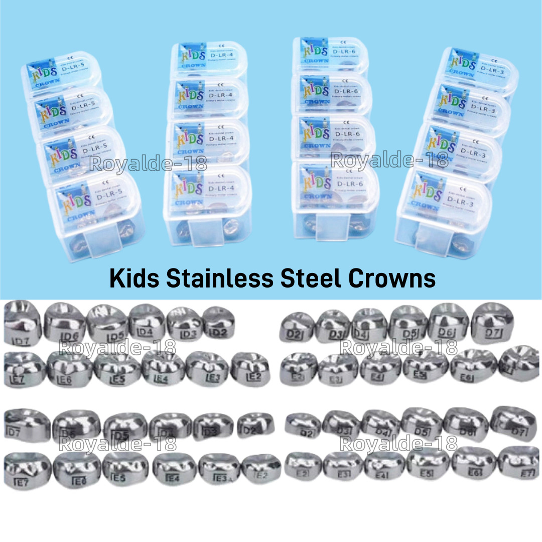5Pcs Dental Kids Primary Molar Crown Teeth Upper Lowe Protect Crowns S.S 48Size