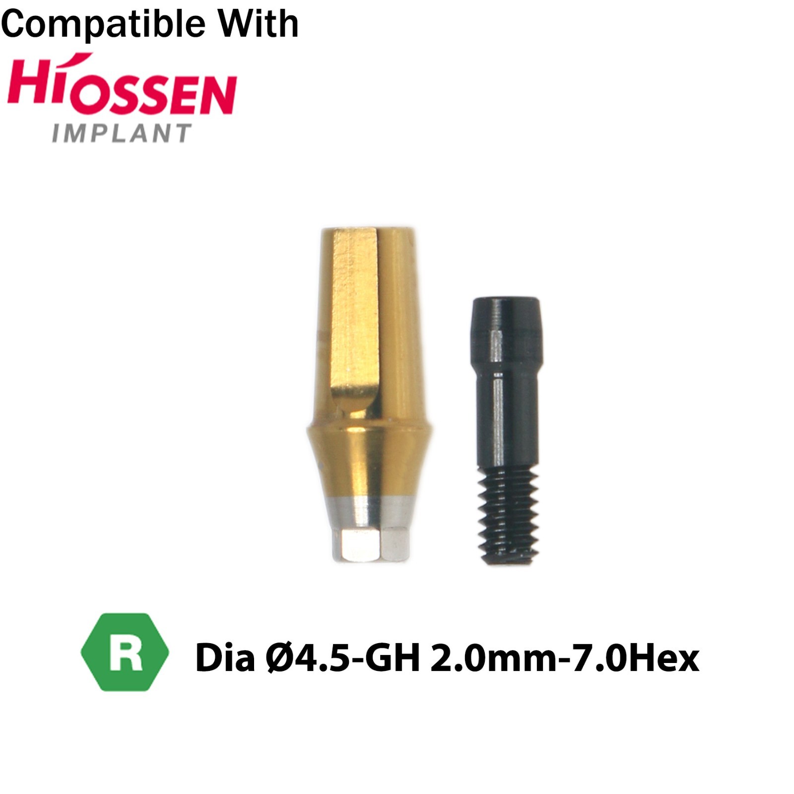 Titanium Straight Transfer Abutment Cemented Compatible with Osstem Hiossen TS