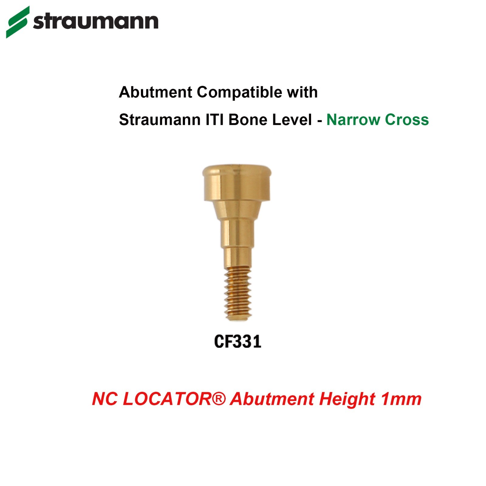 Overdenture LOCATOR Straumann NC Abutments 1-6mm GH For ITI Straumann BL/BLT