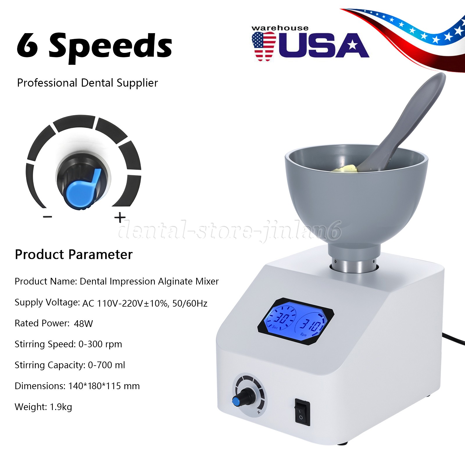 Dental Impression Alginate Mixer/Die Semi-automatic Alginate Mixer CE