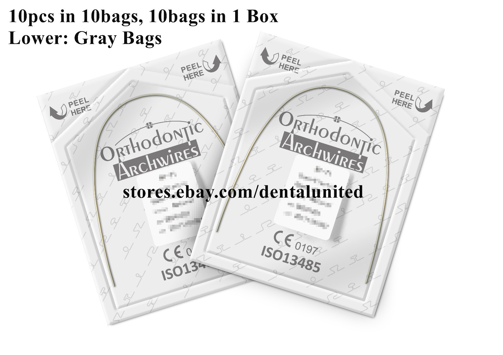 2Boxes 16*16 Upper&Lower Orthodontic Niti Super Elastic Rectangular Archwires