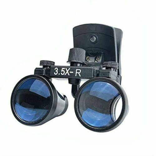 Dental 3.5X-R Binocular Loupes Compound Optic with Bag Clip-on Magnifier DY-110
