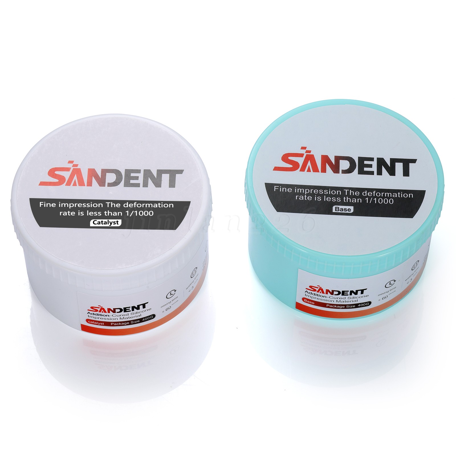 4 x Dental Soft Putty Fast Set Impression Material (400g Base + Catalyst) Ger