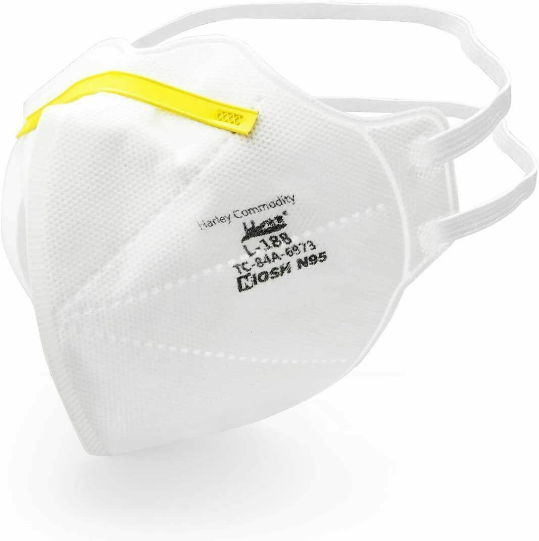 100 Harley-Davidson L-188 N95 Respirator Face Mask – 20 Pack Lot Of 5