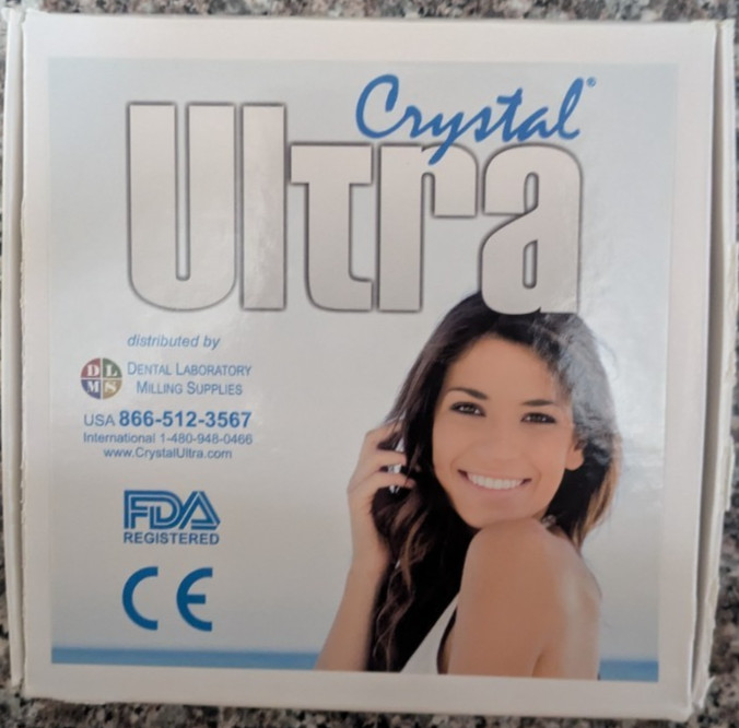 Crystal Ultra Hybrid Ceramic C2 98.5mm X 15mm Dental CAD/CAM Disc