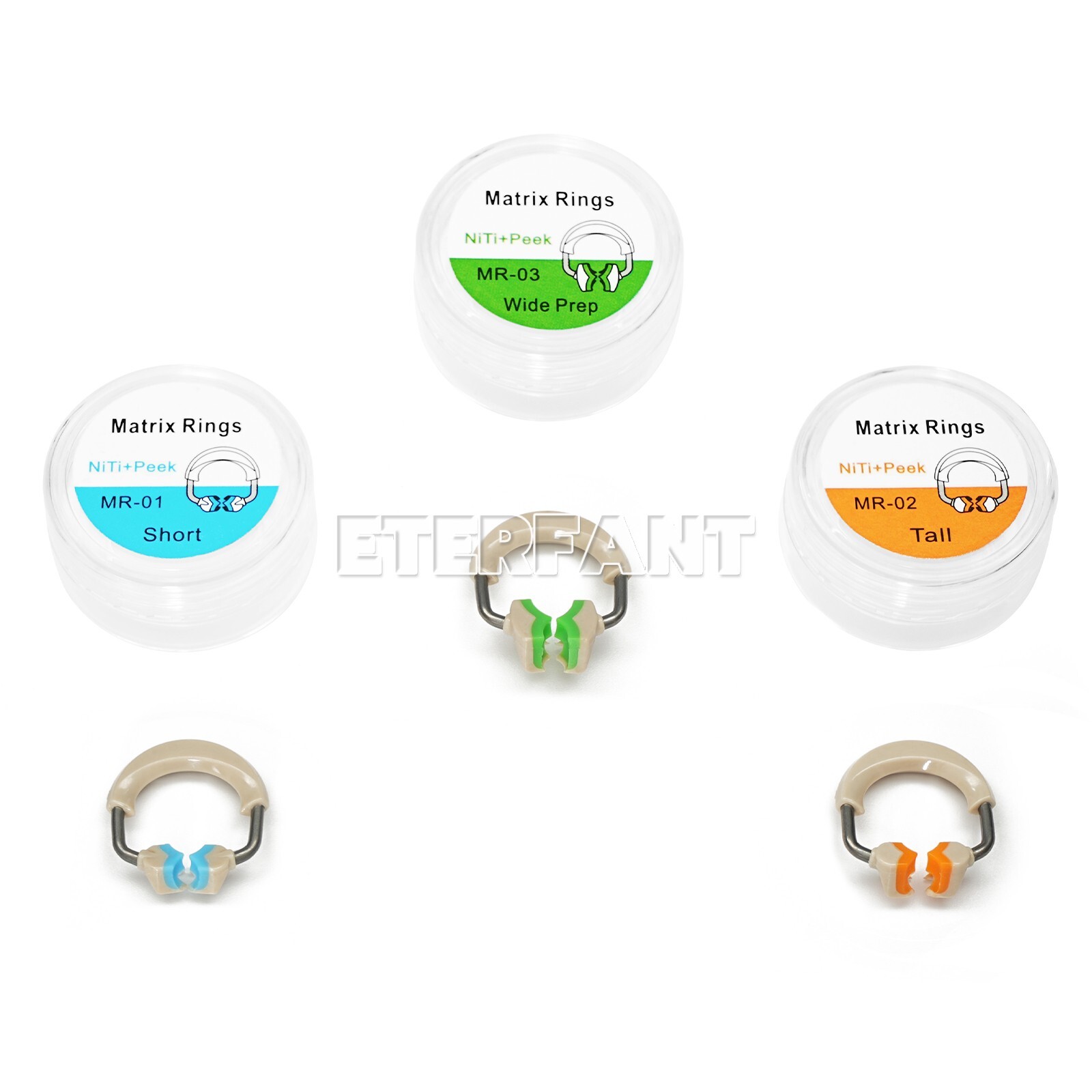 Dental 3D Separator Matrix Bands Rings Matrices Clip Clamp Titanium Fit Garrison