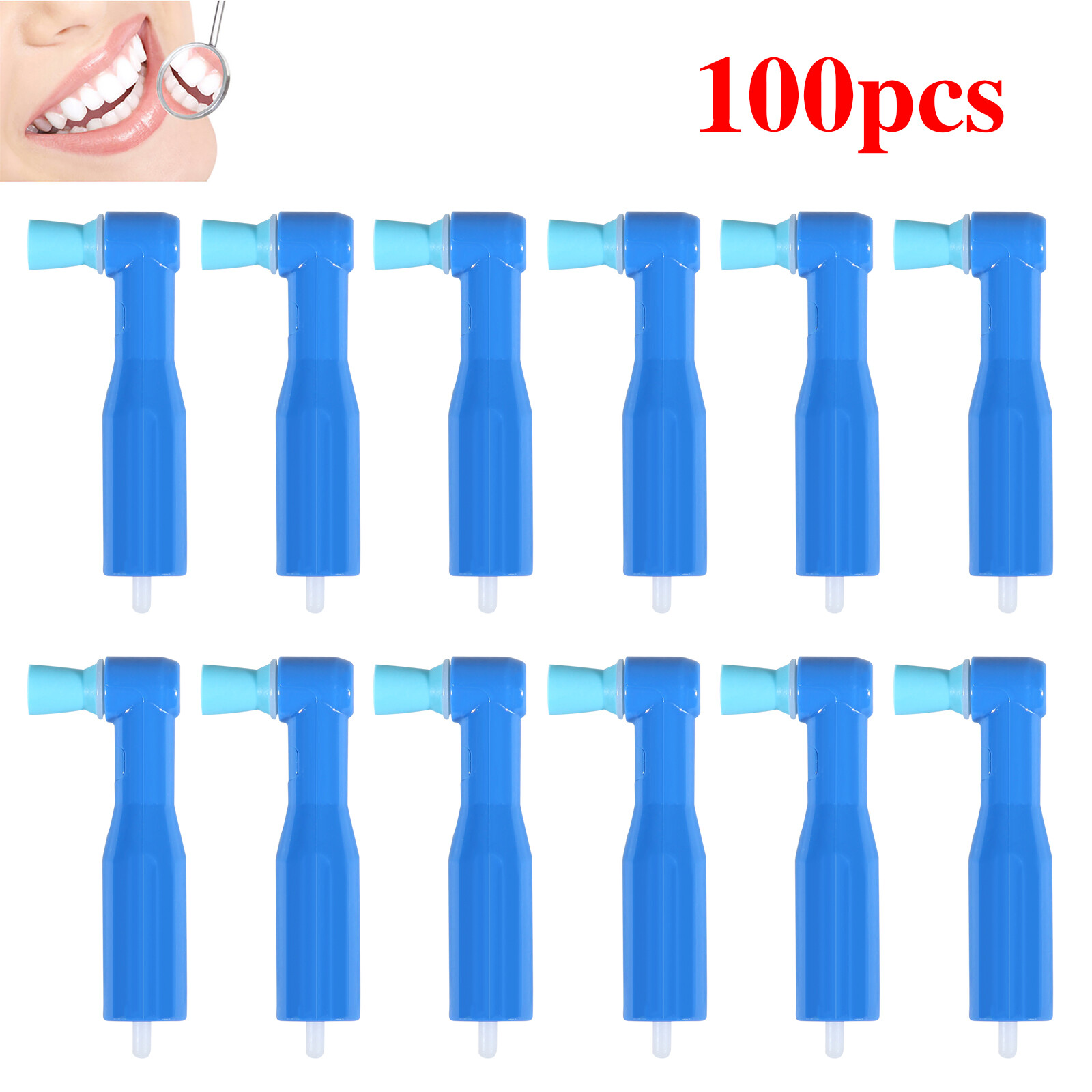 100-500pcs Dental Disposable Prophy Angles Cups Contra Angle Blue Lots