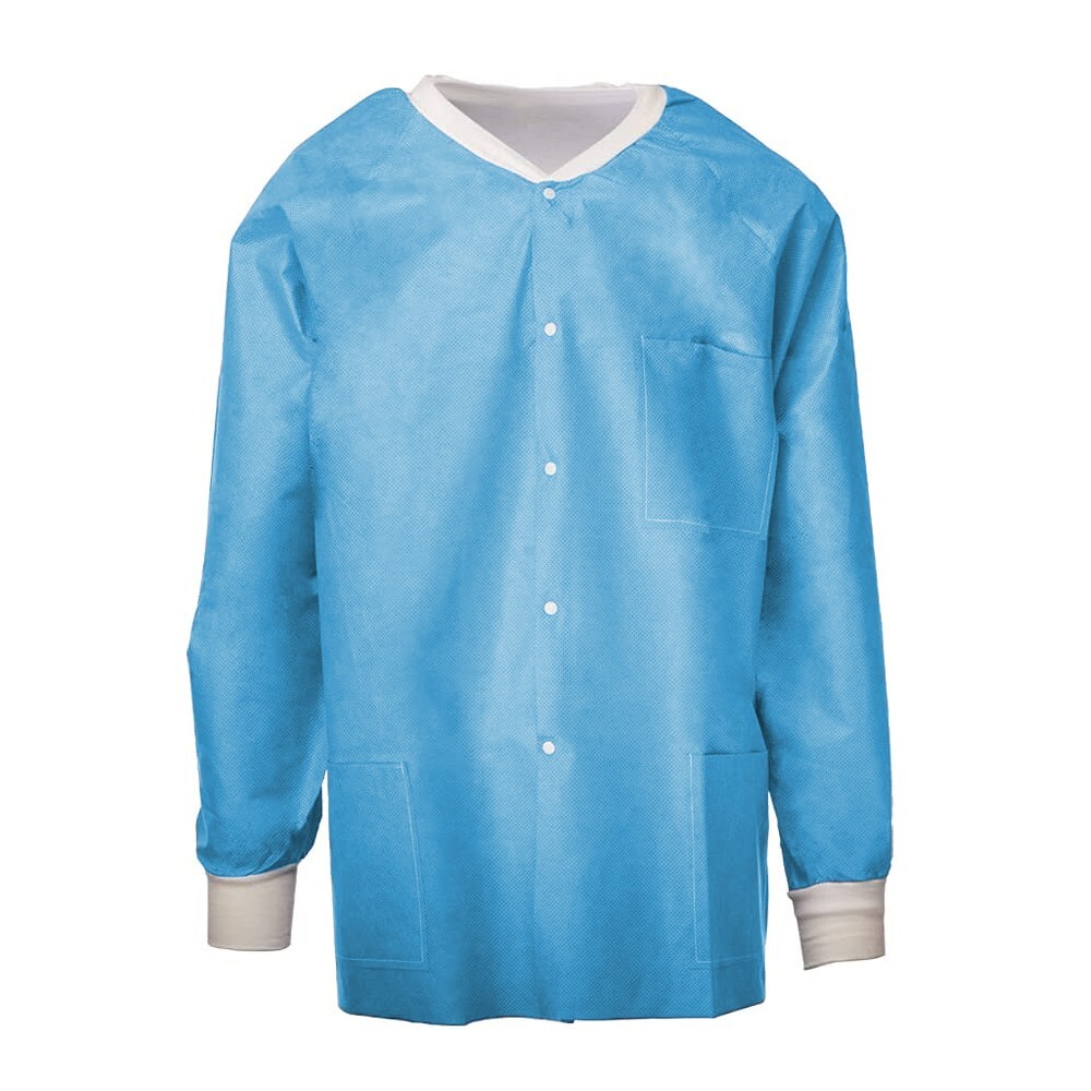 10-100Pcs Disposable Lab Jackets Unisex Hip-Length Lab Coats 45gsm (XL)