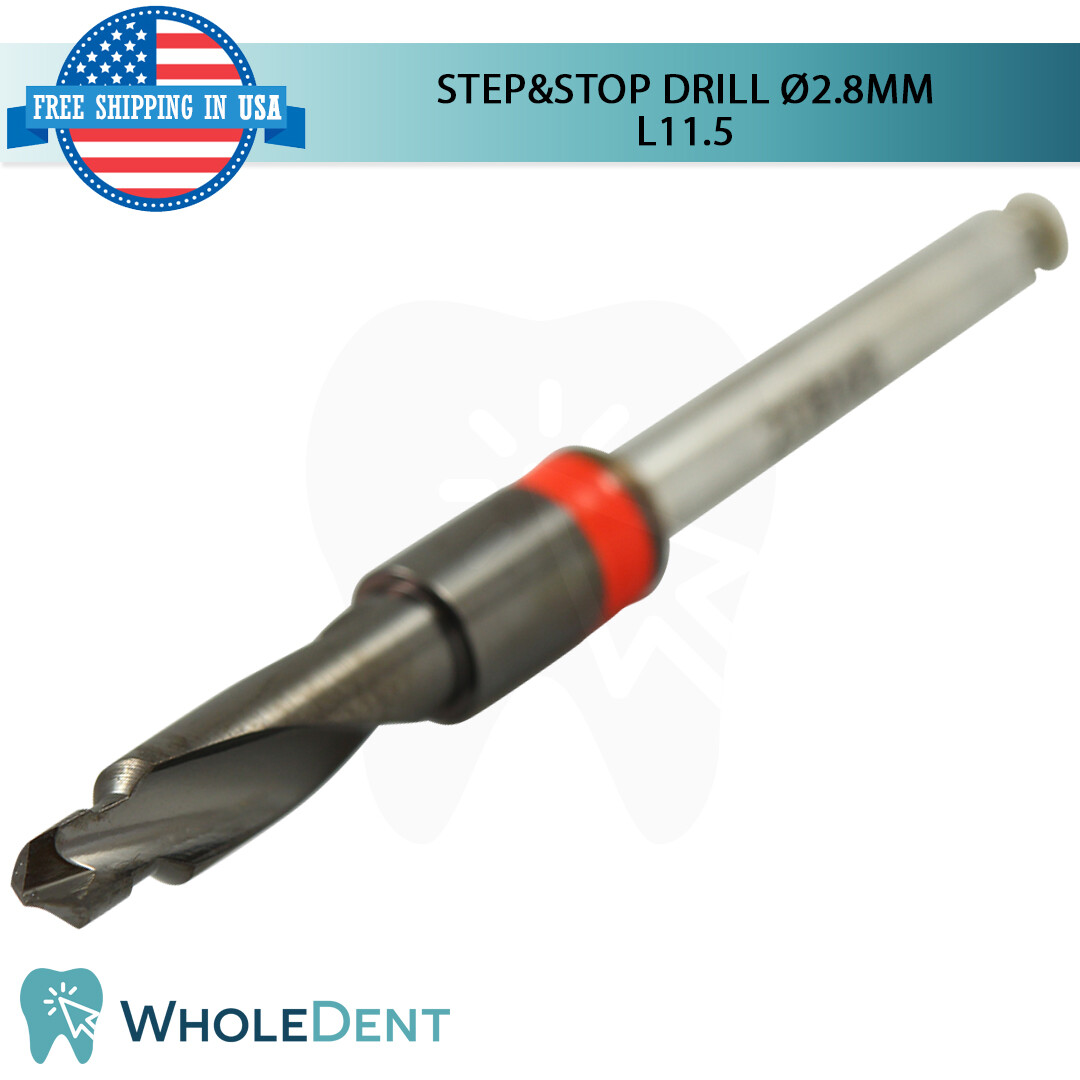 Integral DLC Step&Stop Drill Ø2.8 External Irrigation Pre Stopped Stopper