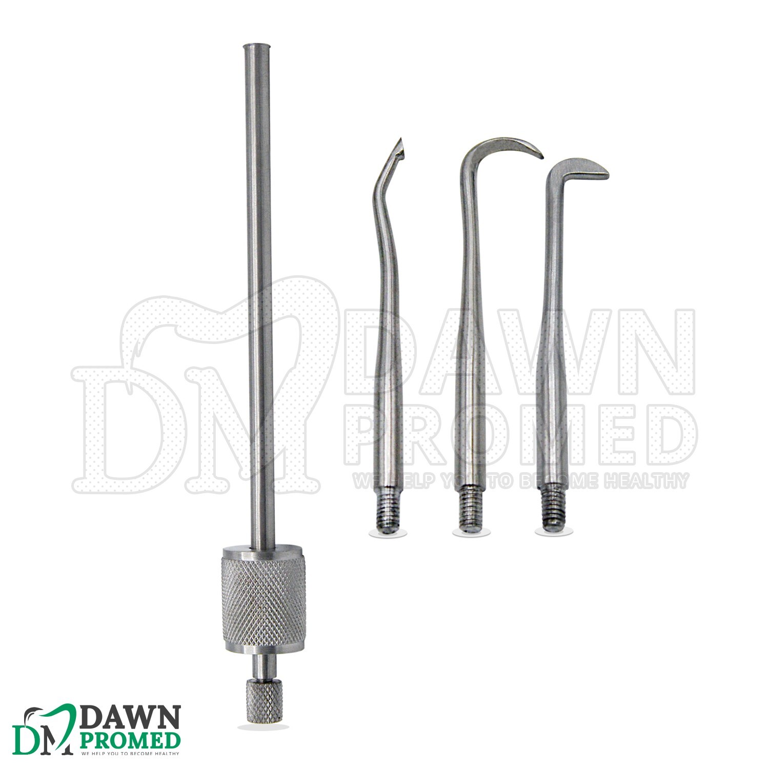 Morrel Crown Remover Set with 3 Tips Orthodontic Dental Surgical Instruments
