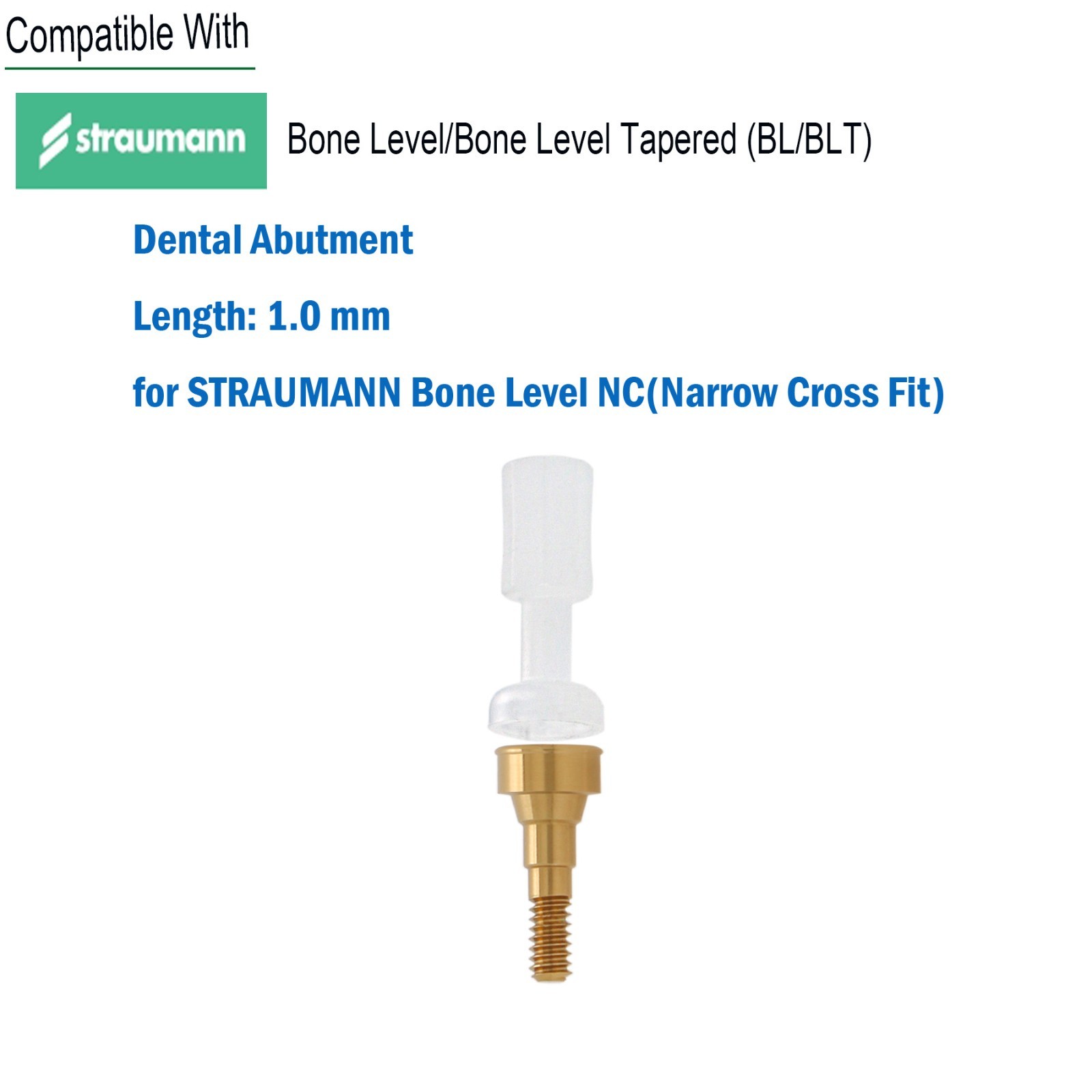 Dental Locator Attachment Abutment Fits Straumann ITI NC/RC 1.0-5.0mm Removable