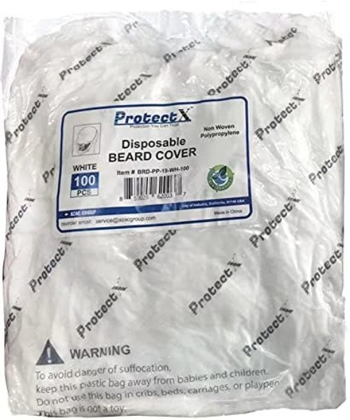 Disposable Beard Covers Protector, Disposable Bouffant Beard Net 19×9 inch – …
