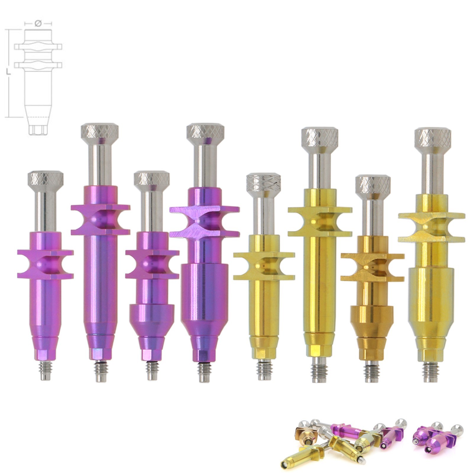 US Impression Coping Open/Closed Tray Conical Connection NP/RP For Nobel Biocare