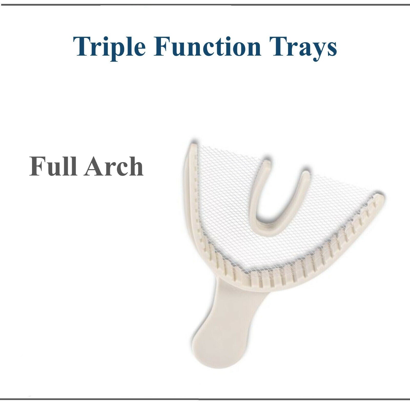 50X Dental Disposable Triple Tray Bite Registration Anterior Posterior Quadrant