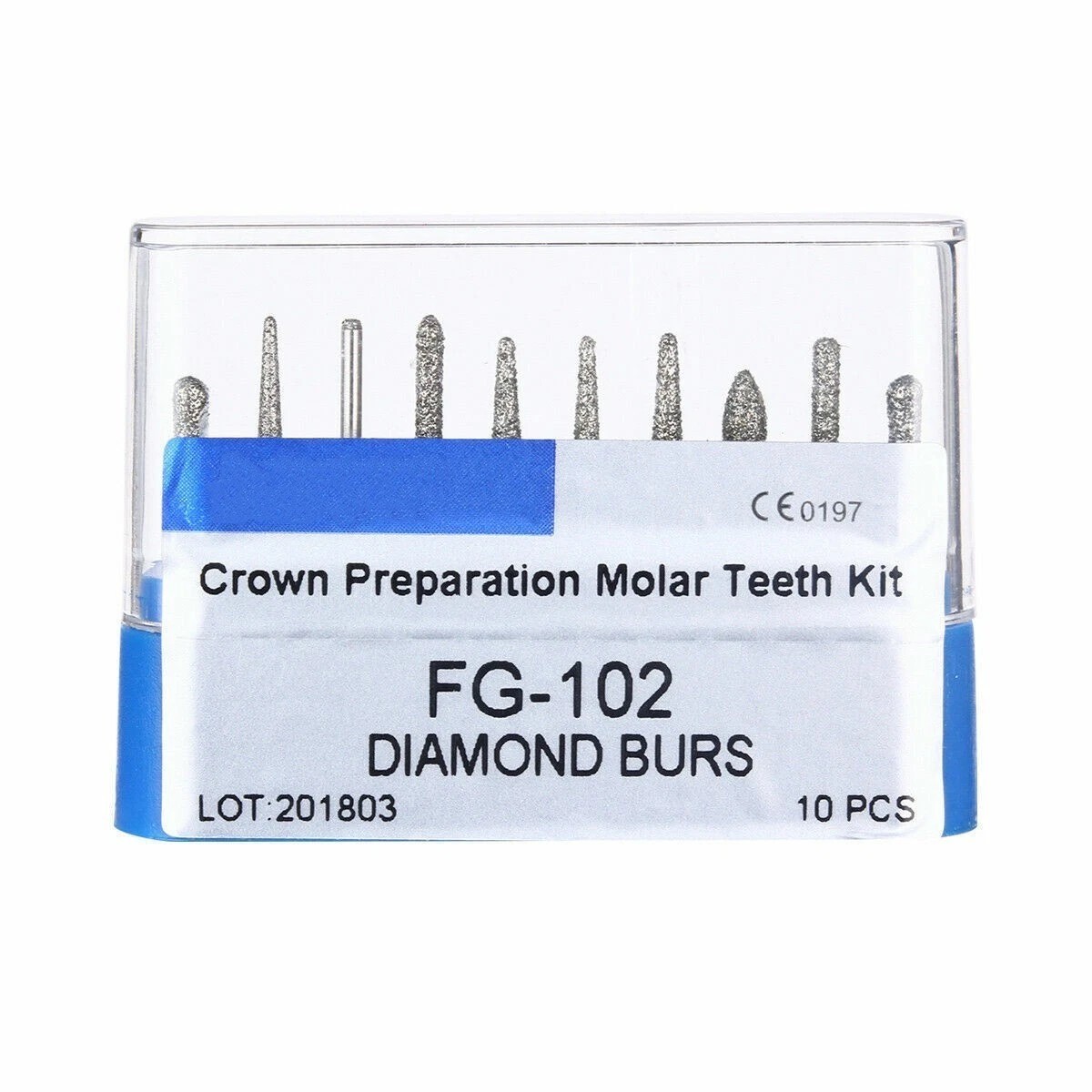 Dental Composite Crown/Bridge Preparation Anterior Diamond Bur Kit FG101/102/108