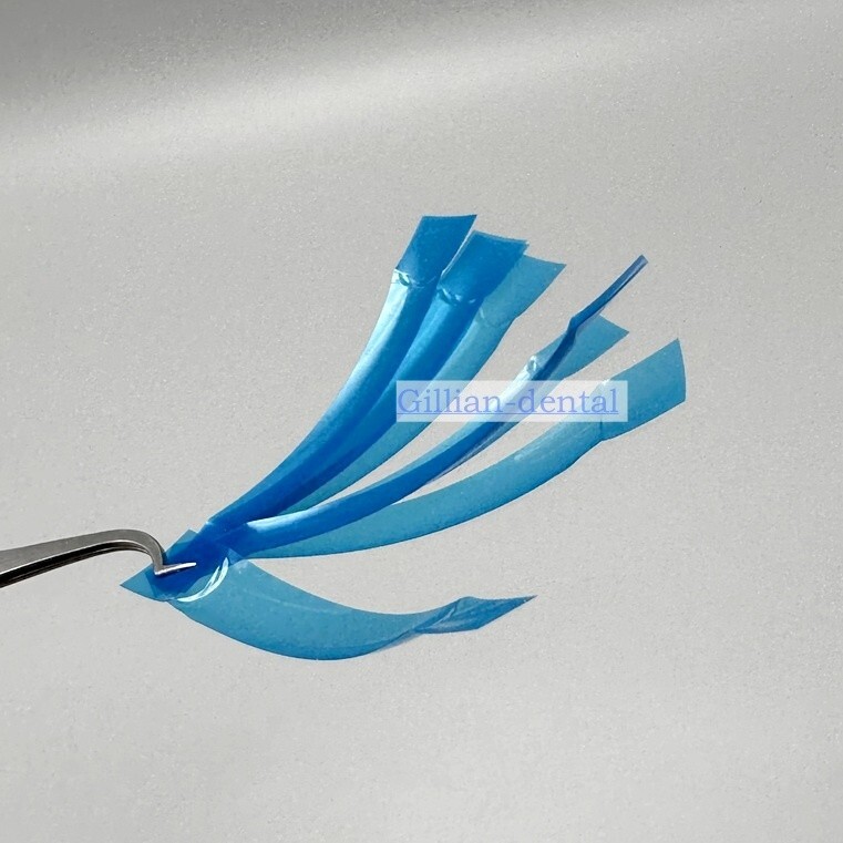Dental Contoured Anterior Matrix Restoration Matrices Blue Strip M8 0.05mm