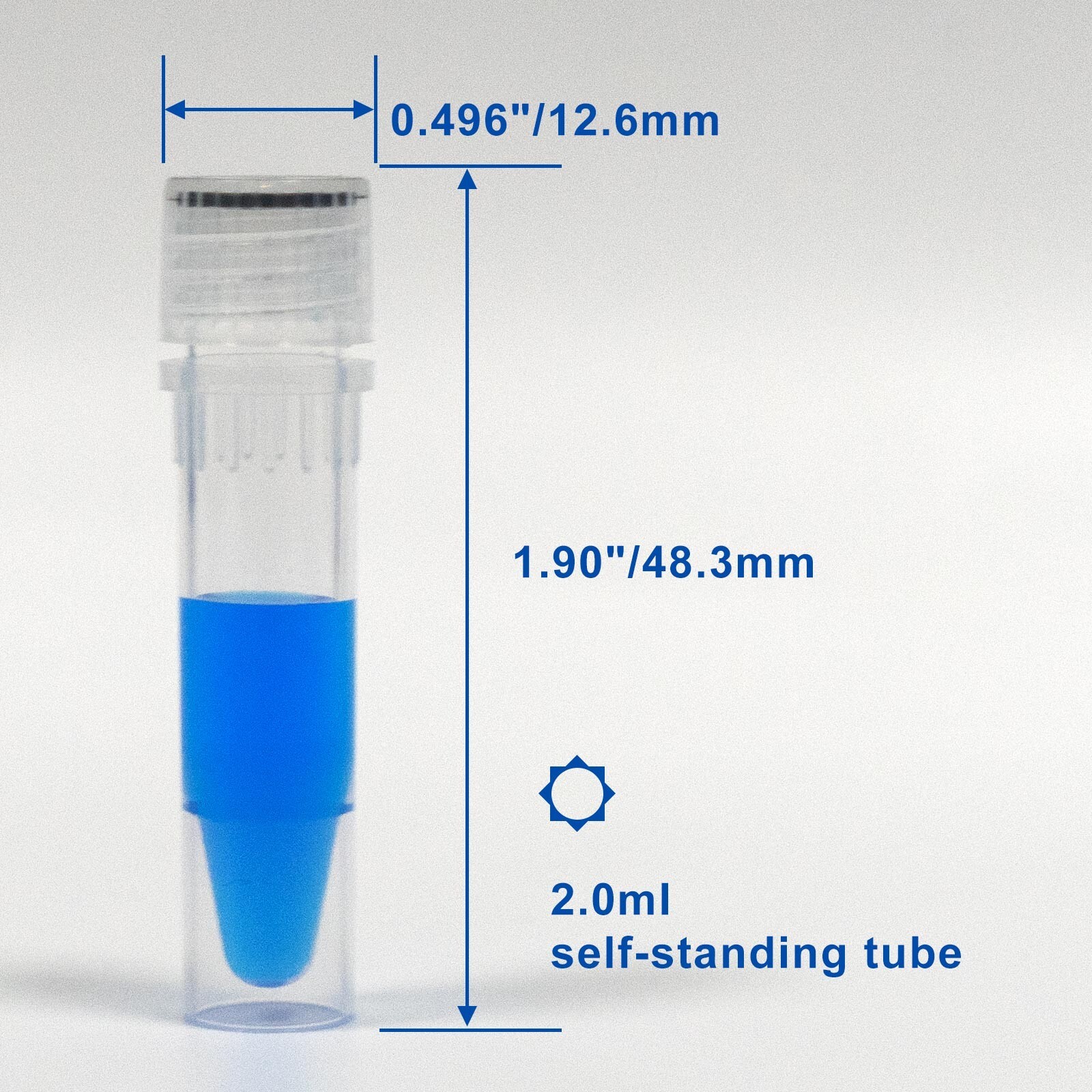50Pcs 1.5ML Cryogenic Storage Vials, External, Sterile