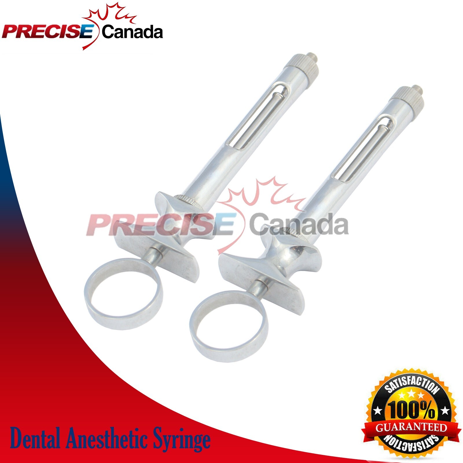 2Pcs Dental Anesthetic Syringe Self-Aspirating 1.8CC-Surgical Dental Instruments