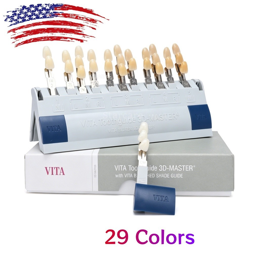 29 Colors VITA Toothguide Dental 3D Master with Bleached Shade Guide Resin USA