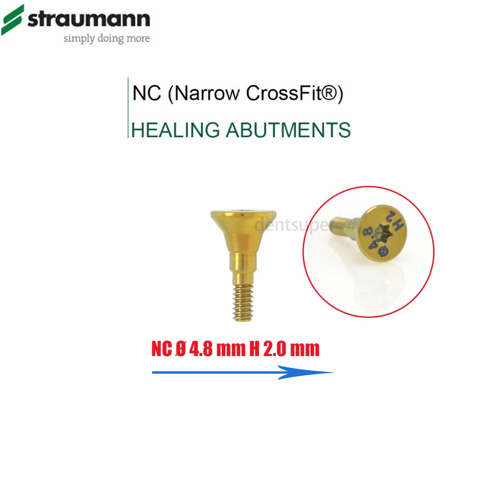 Dental For Straumann NC Healing Abutment Diameter 4.8mm Conical Heights 2/3.5/5