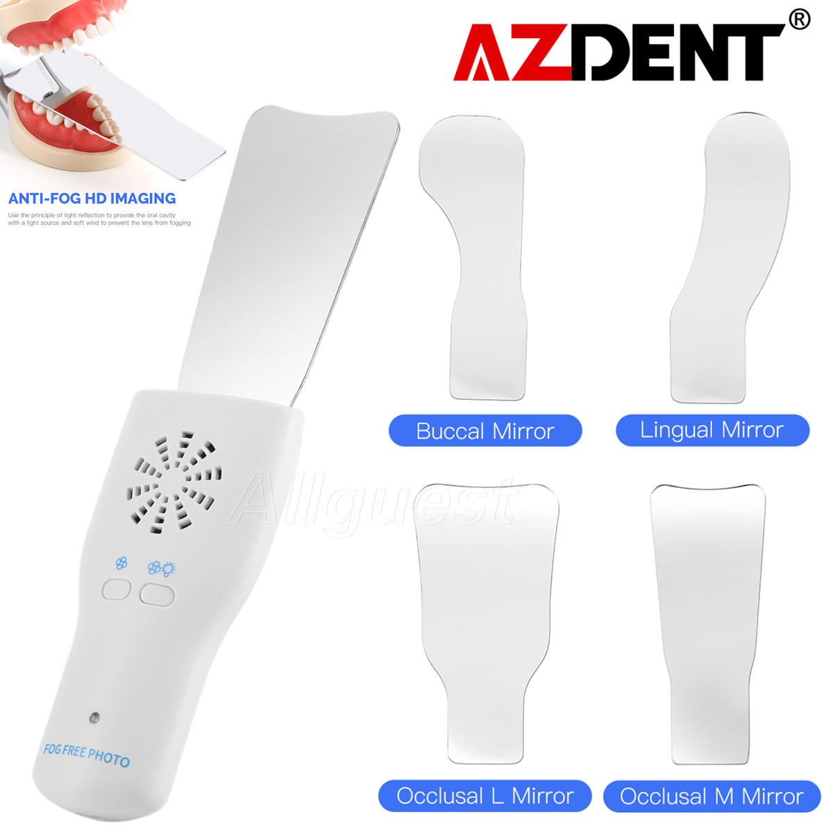 Dental Anti-fog Mirrors with Light Intraoral Photography Reflector Defog Mirrors
