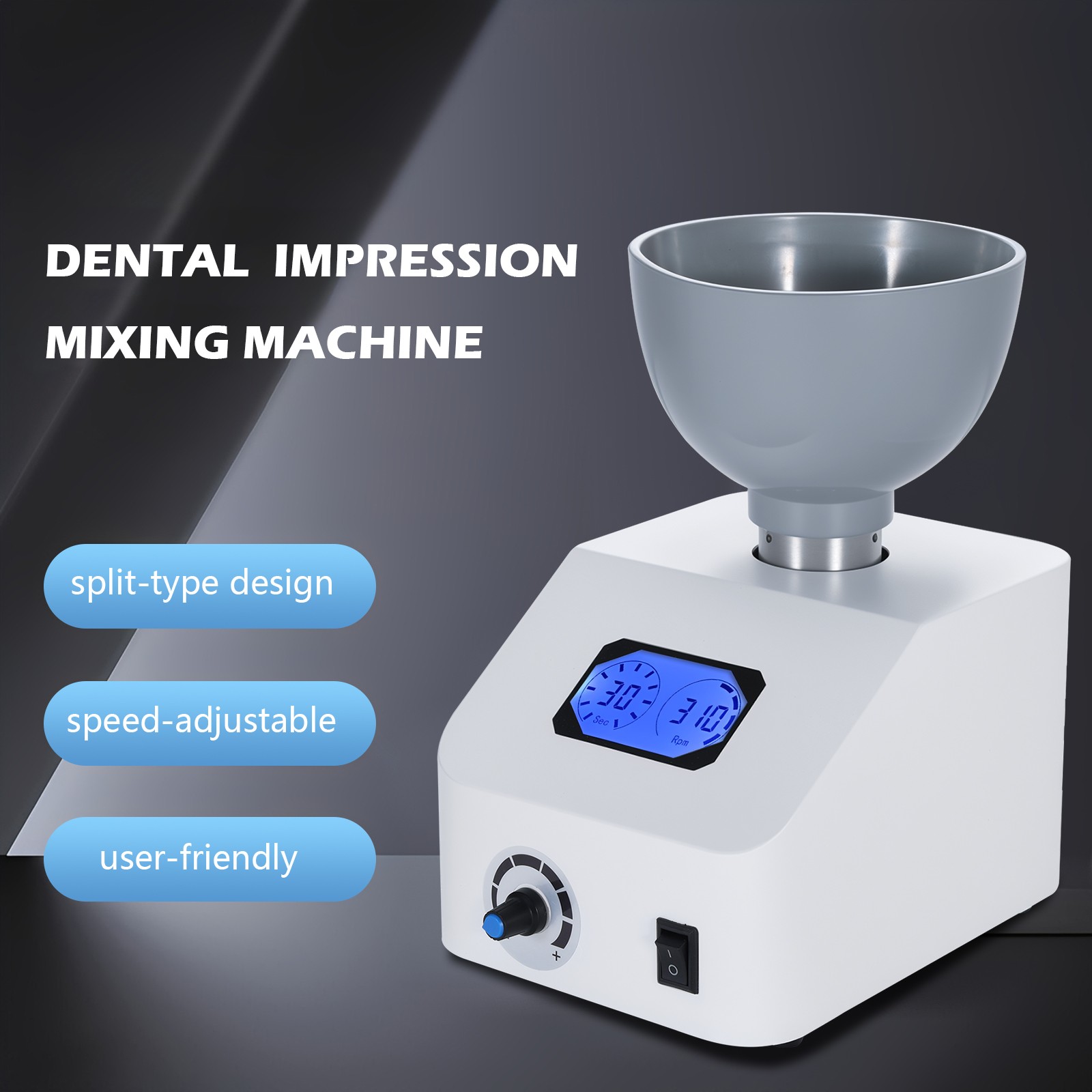 DENTAL LAB DIE STONE IMPRESSION MATERIAL ALGINATE MIXER 110V or 220V