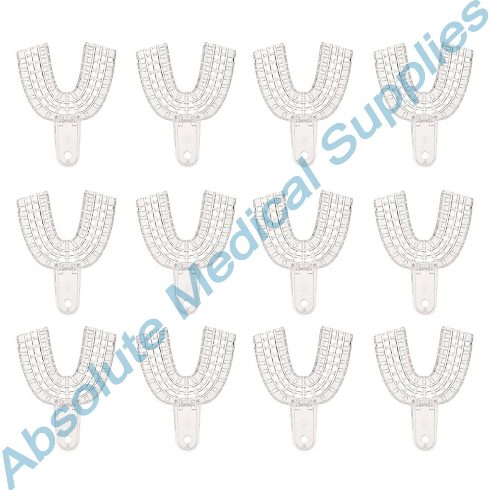 *12-Piece* Coltene President Impression Tray Size 2 Lower Full Arch-Large C6902