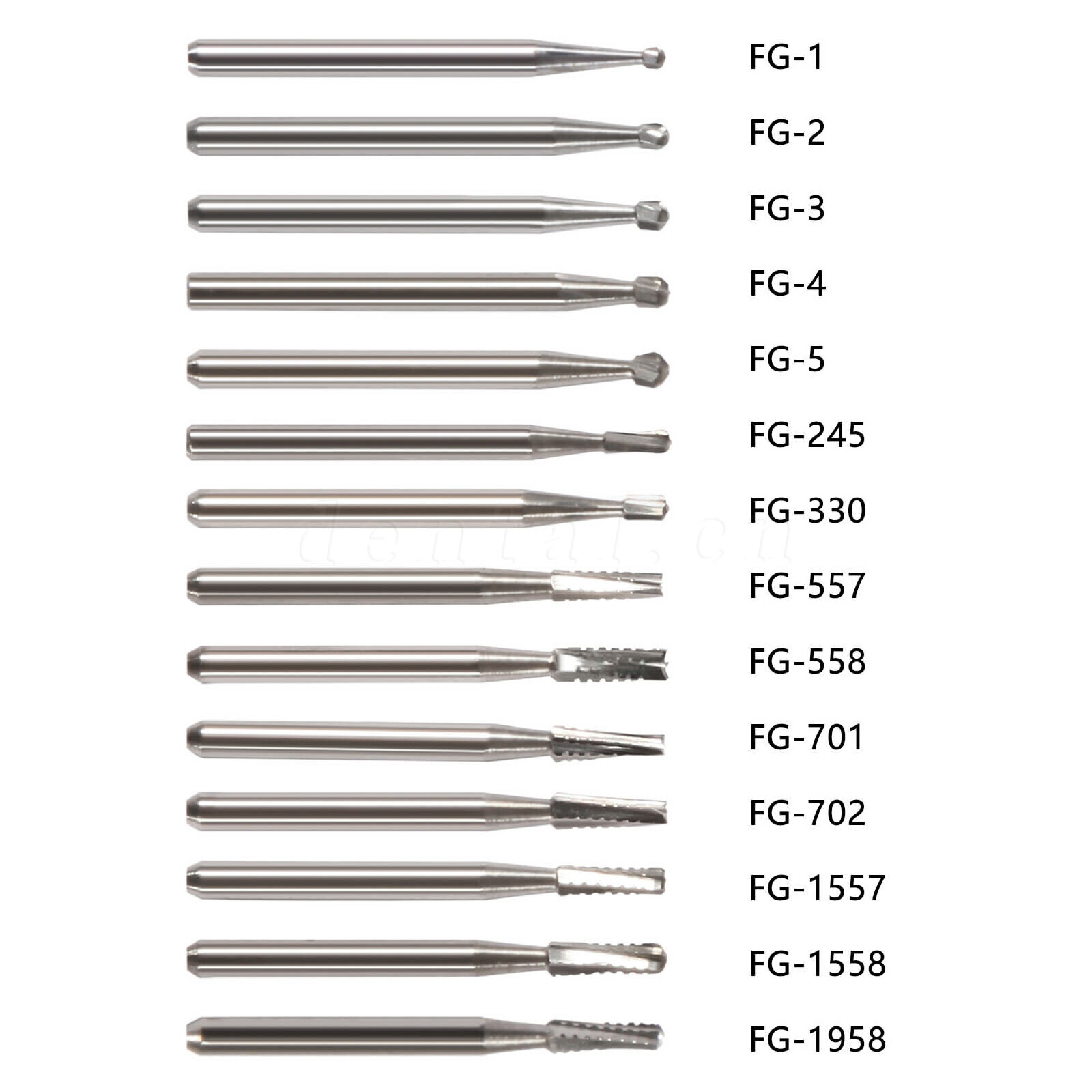 10 pcs Dental Carbide Burs Friction Grip Bur Short Shank F/ High Speed Handpiece