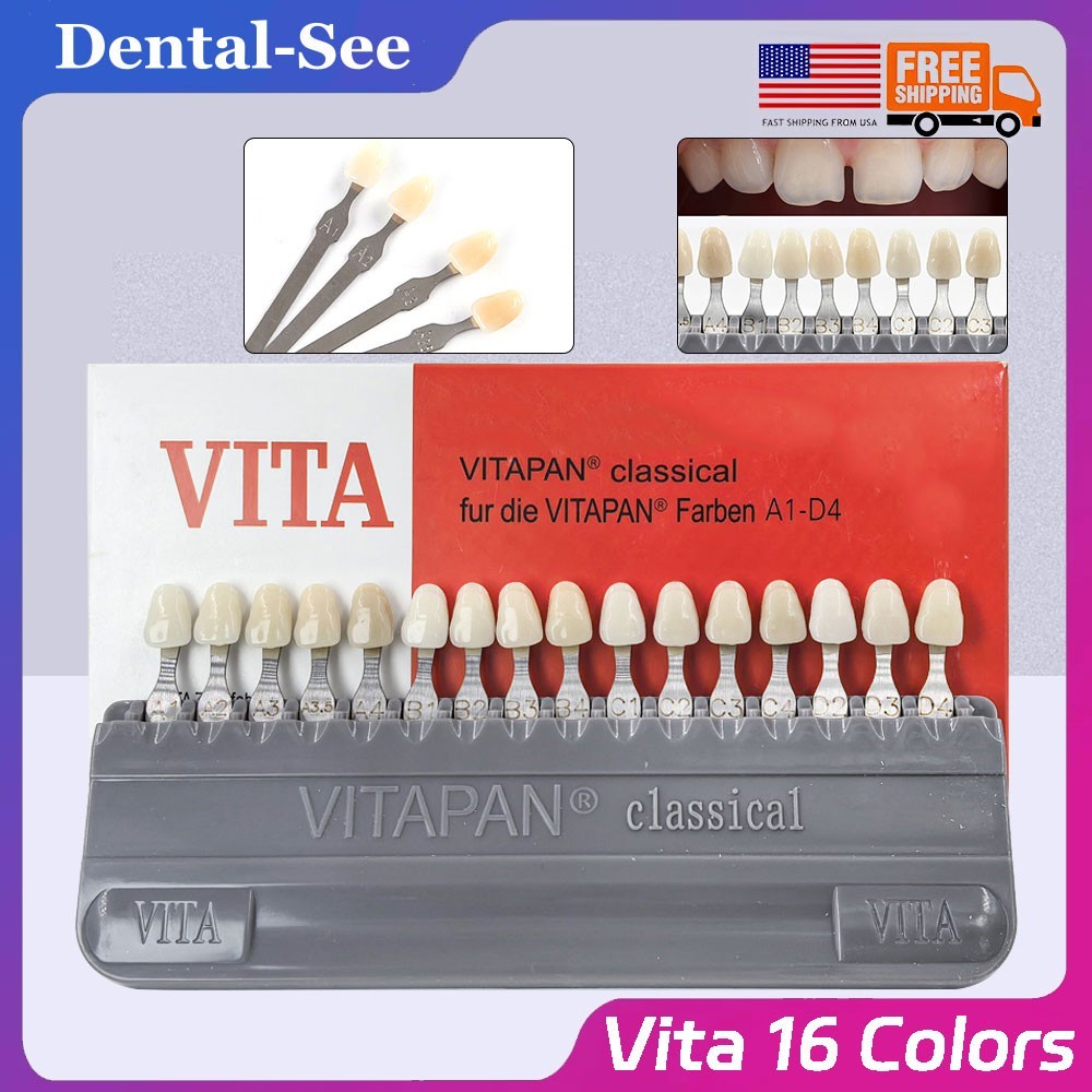 Vita Classical Shade Guide Dental Materials A1-D4 16 Colors Teeth Whitening