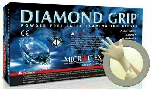 Microflex Diamond Grip Latex Gloves- Xtra Large- 100ct/box- MF-300-XL