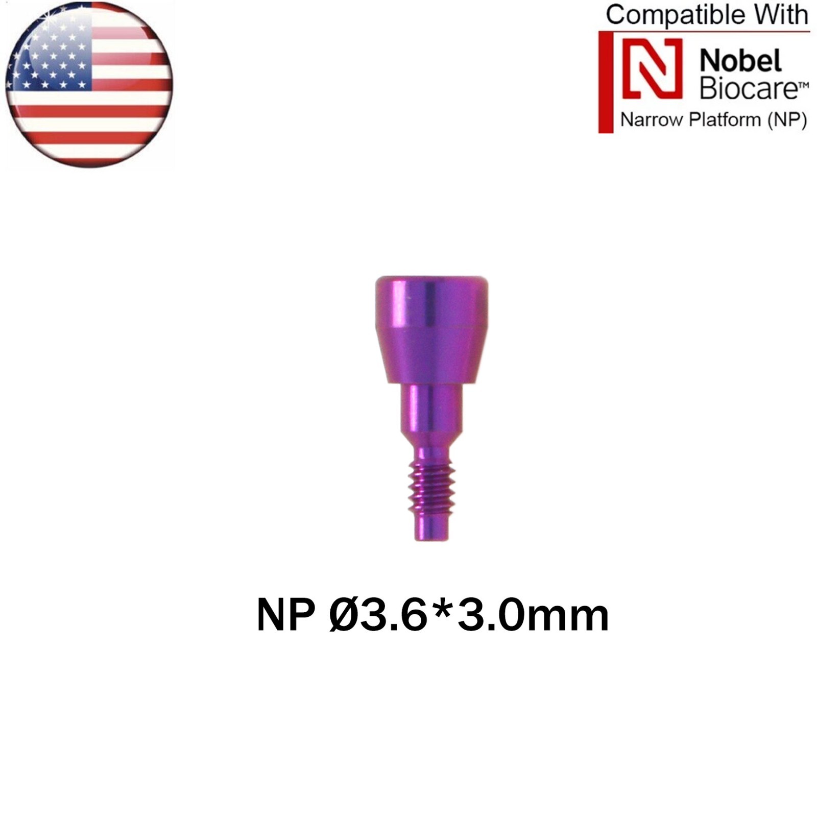 US Dental Healing Cap Abutments Cover Screw Compatible with Nobel Biocare NP/RP