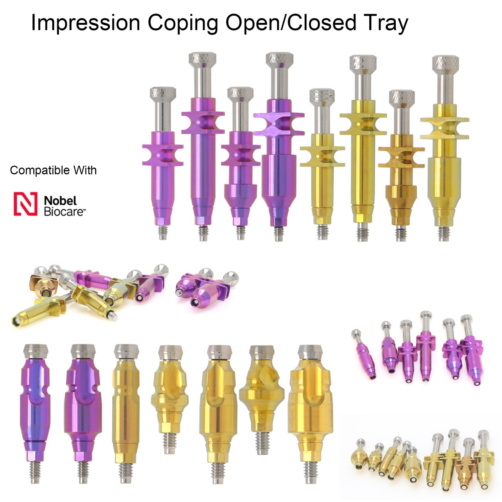 US Impression Coping Open/Closed Tray Conical Connection NP/RP For Nobel Biocare