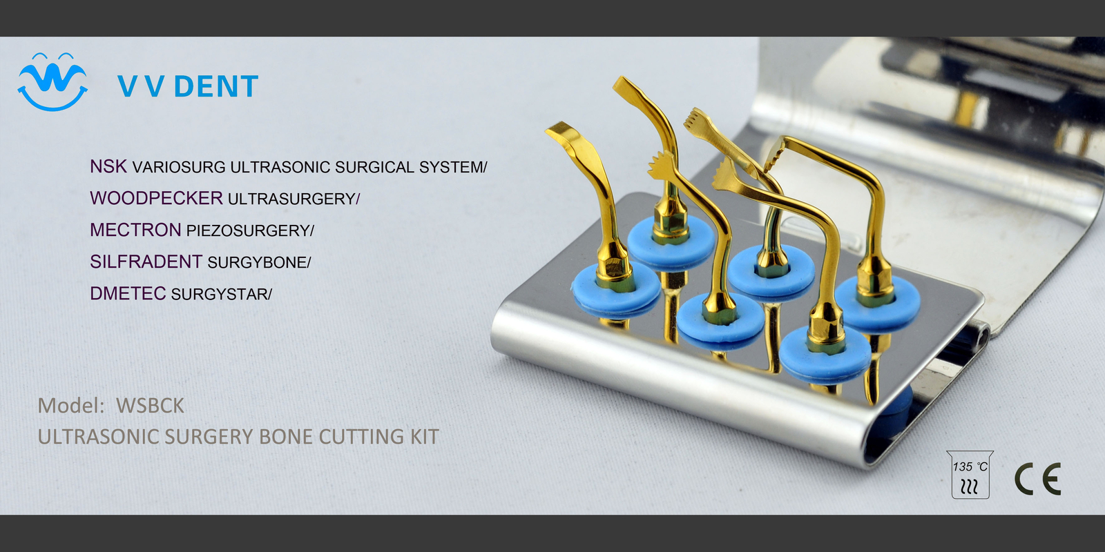 29 type Ultrasonic Scaling Bone Cutting Piezo Surgery Tips fit Woopecker FDA/CE