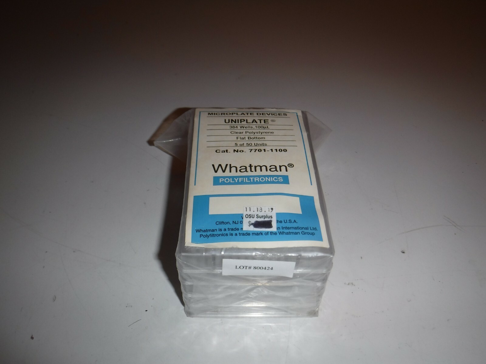 Whatman Uniplate 7701-1100 384-Wells 100uL (lot of 5)