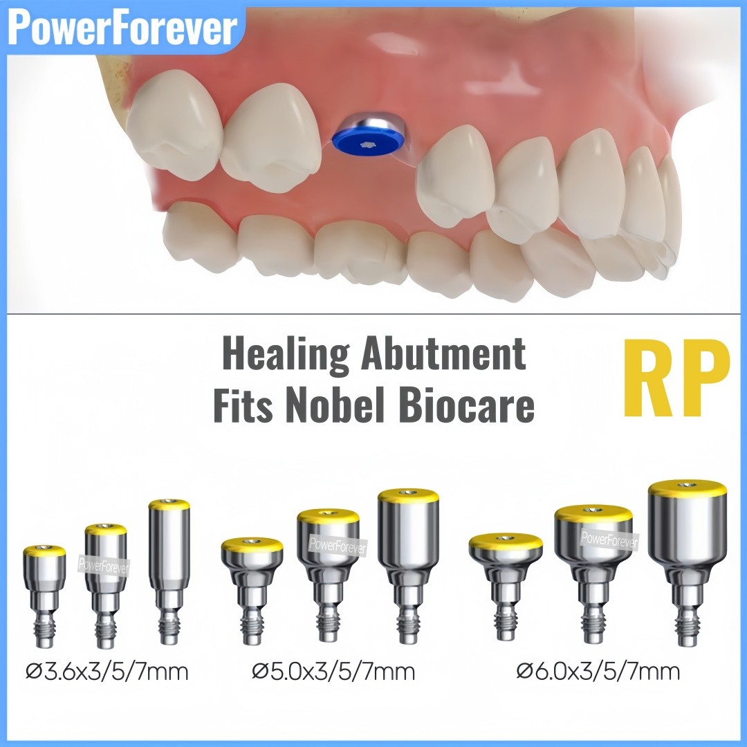 RP Dental Healing Abutment Cap Conical Connection Accessories Fits Nobel Active