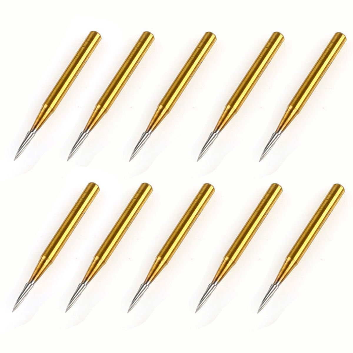 10 Pcs Dental Tungsten Carbide Trimming & Finishing Burs Drill Smooth FG 7901