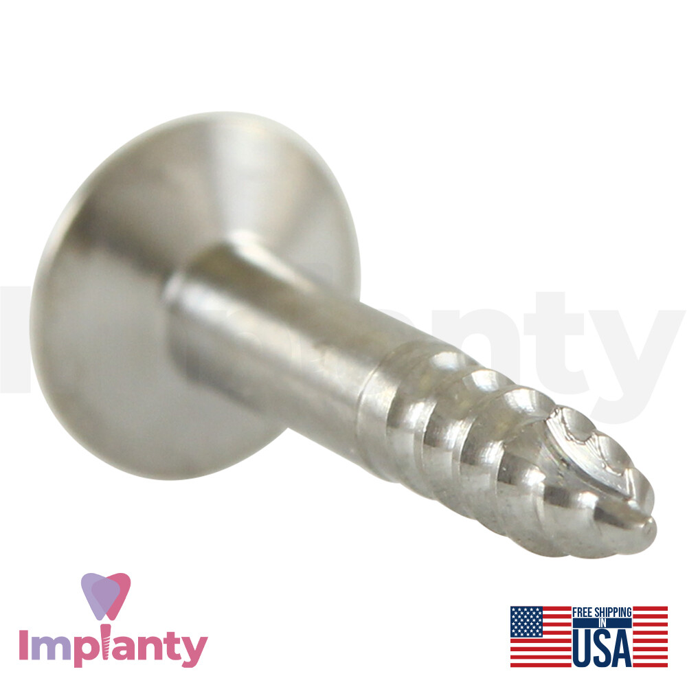 1x GBR Tenting Screw – Half Threaded Titanium Precise Self Drilling Tool