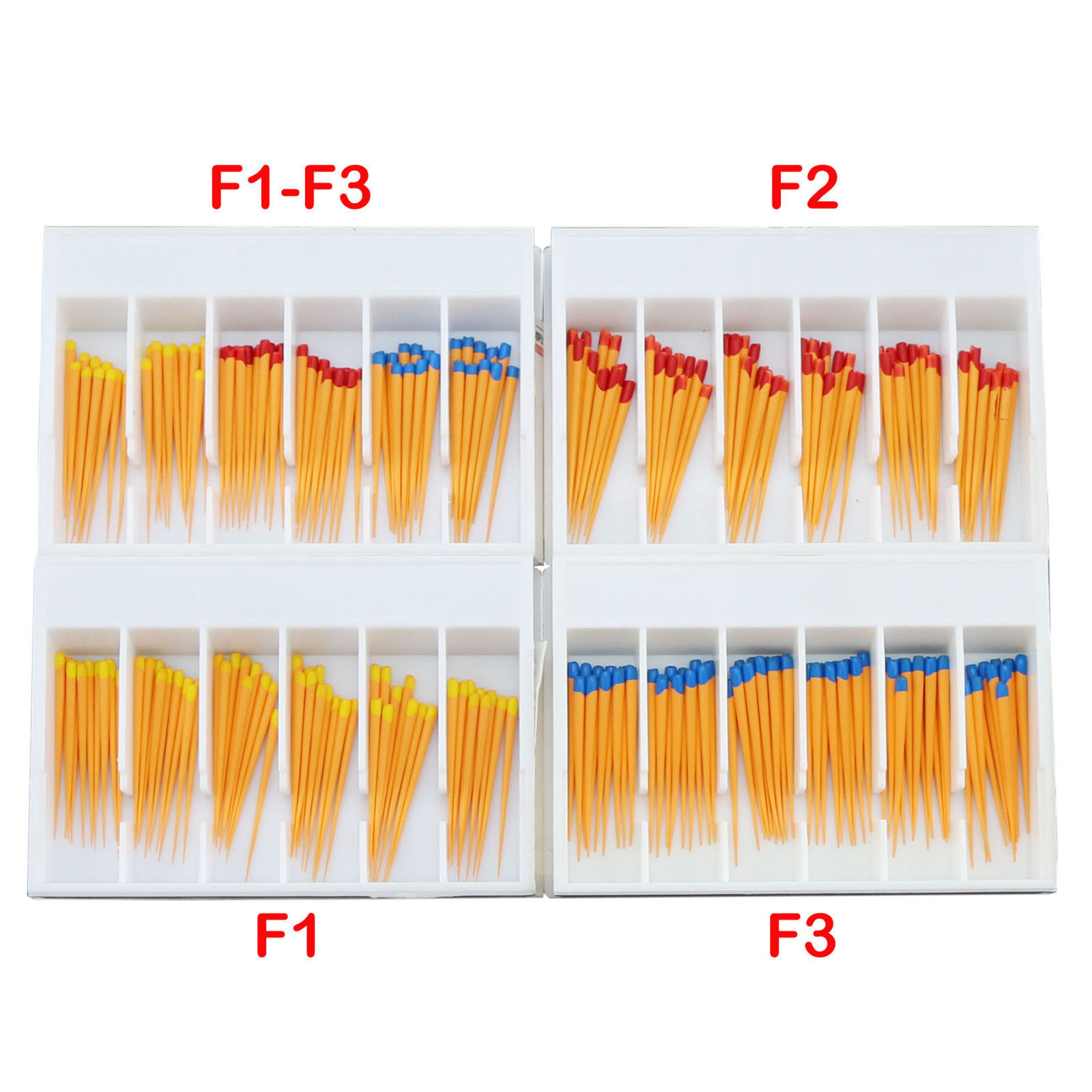 Dental Endo Gutta Percha Points F1 F2 F3 Universal 60 Pcs /Box