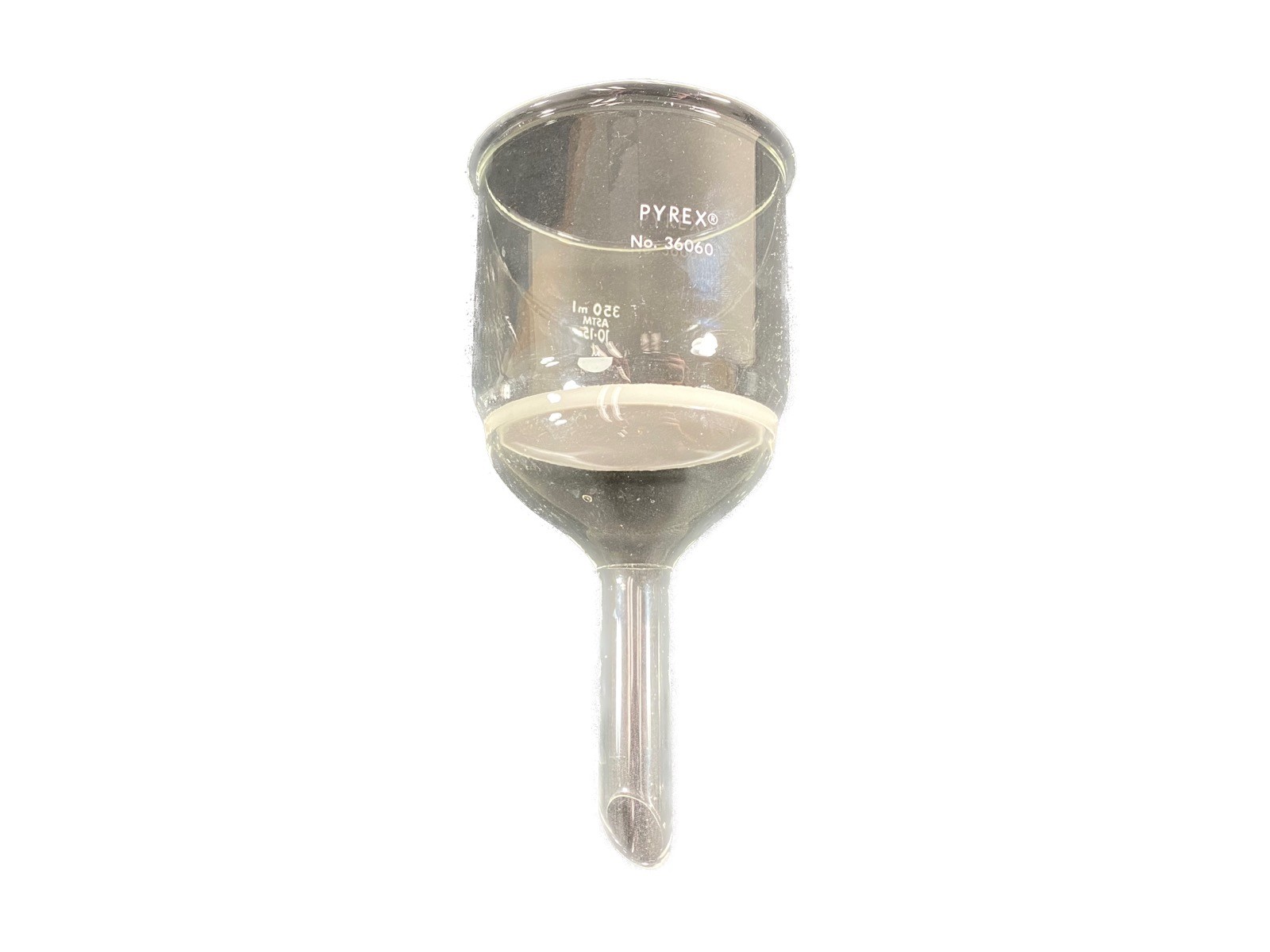 PYREX Glass 350mL M Porosity Fritted Disc Buchner Filter Funnel 36060-350M