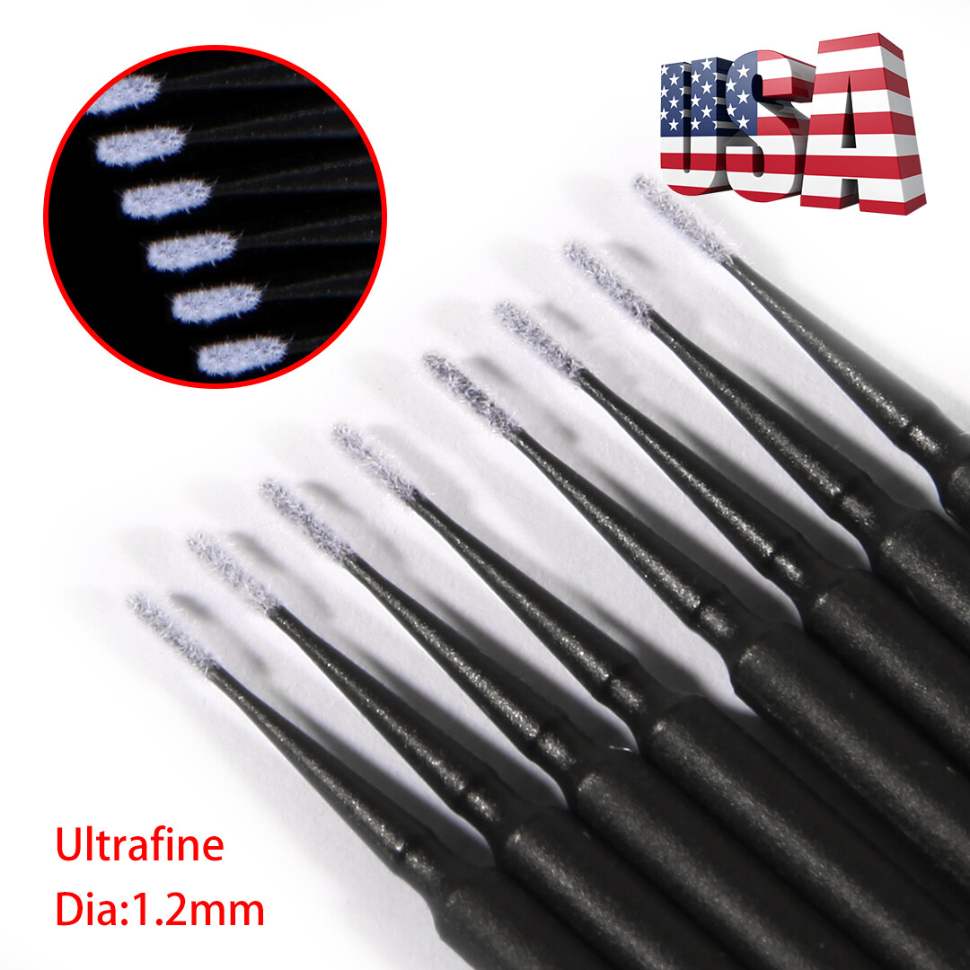 Dental Microbrush Disposable Applicators Tips Micro Brush size 1.2mm black SS