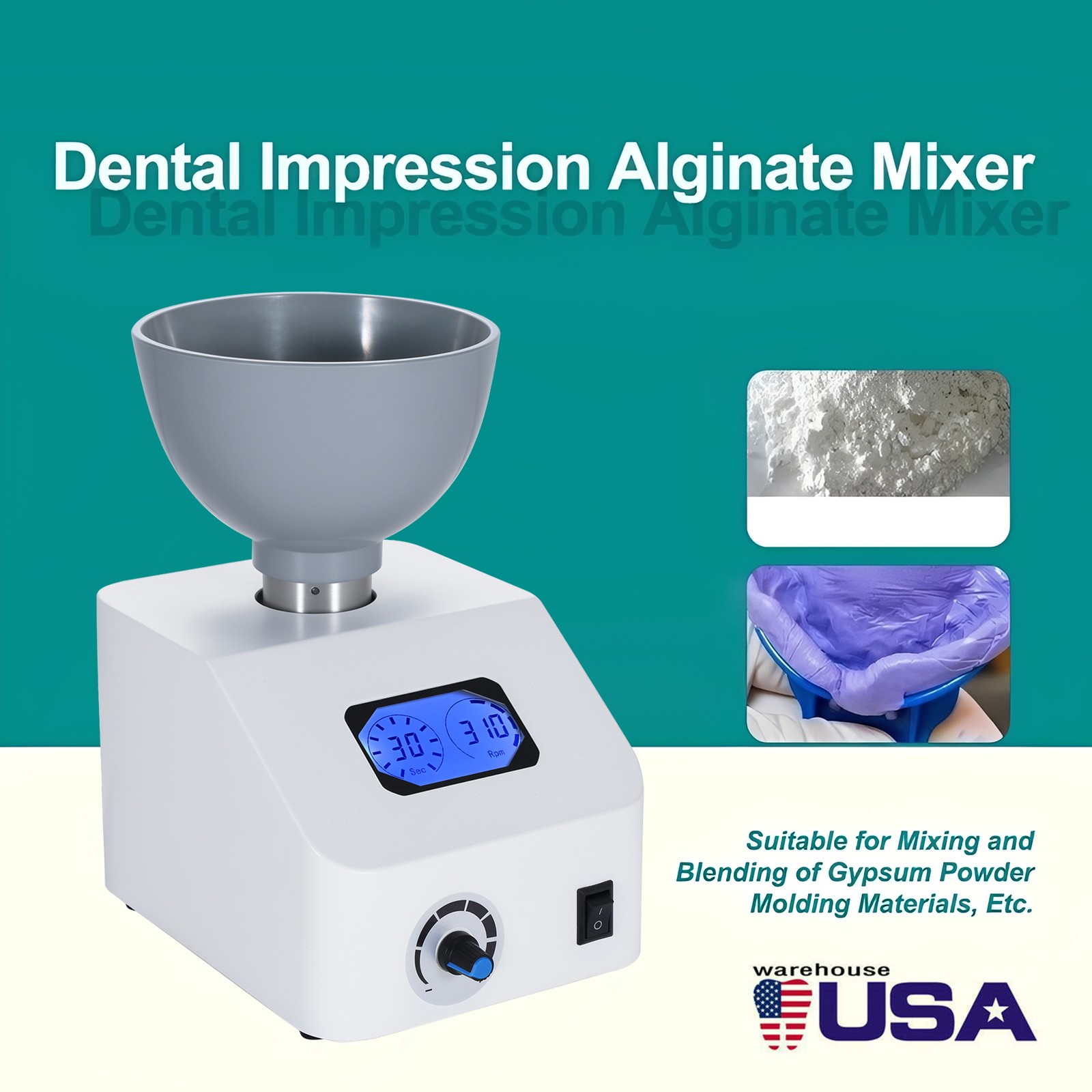 DENTAL LAB IMPRESSION MATERIAL ALGINATE MIXER 110V UPS