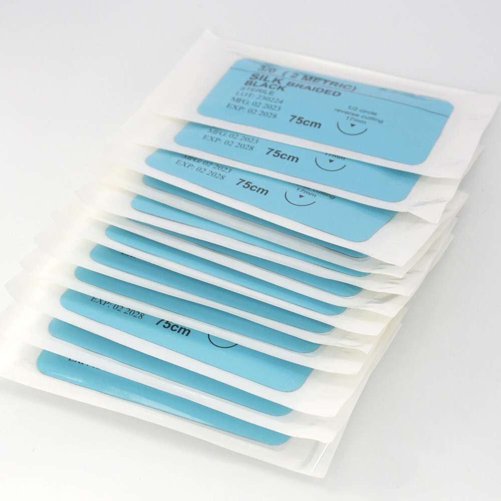 Dental Non-Absorbable Emergency First Silk Sterile Wound Treating Reverse 20mm