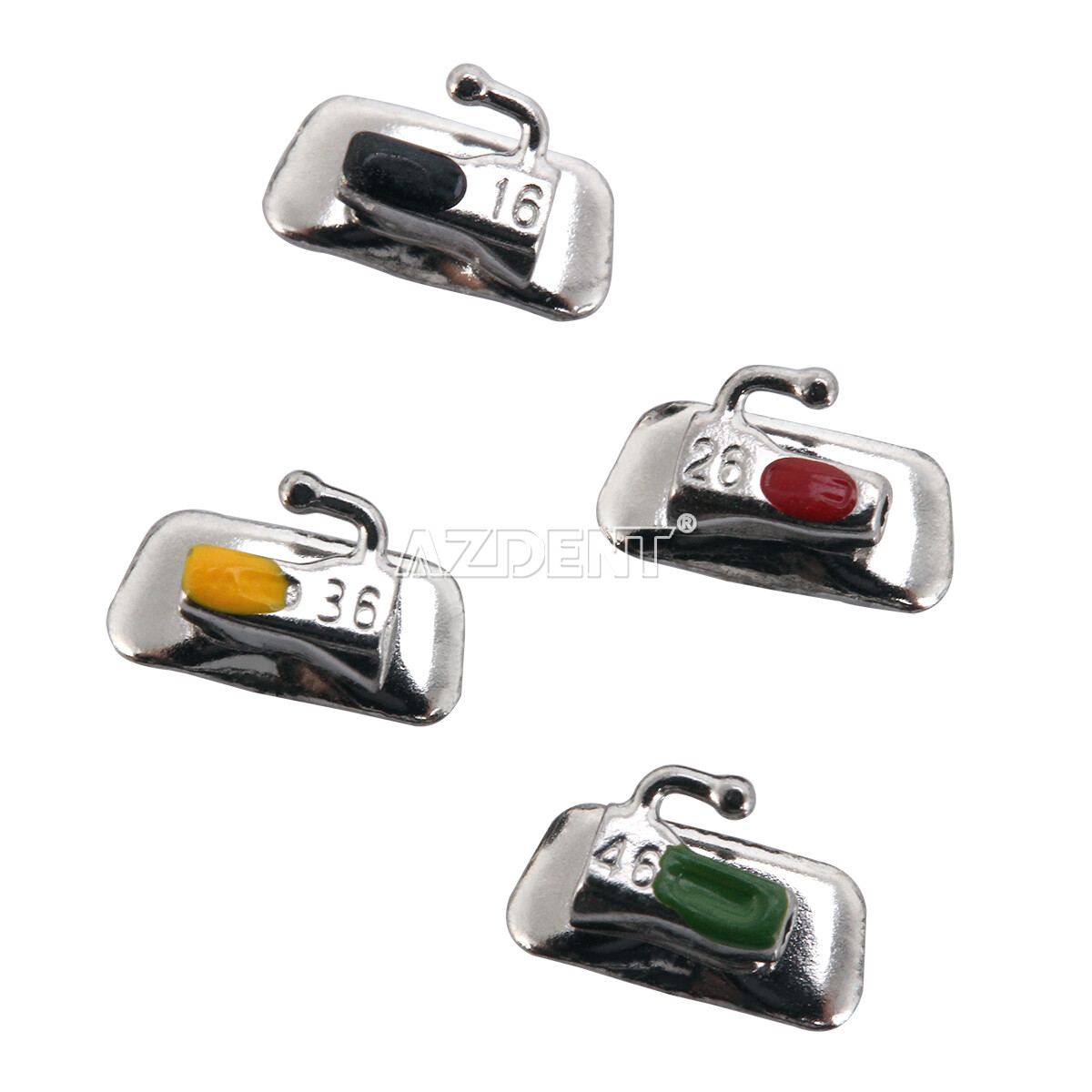 AZDENT Dental Orthodontic Bondable Buccal Tube 1st 2nd Molar MBT/Roth 022 018 CE
