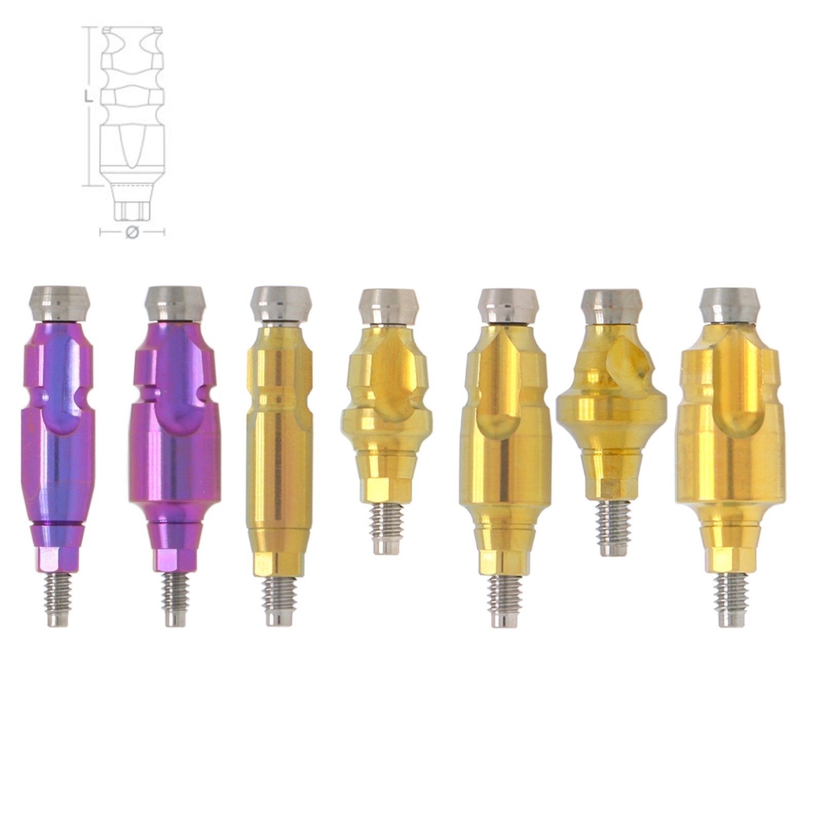 US Impression Coping Open/Closed Tray Conical Connection NP/RP For Nobel Biocare